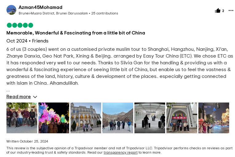 china muslim tour review