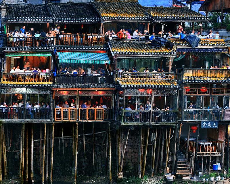 Fenghuang Ancient Town Diaojiaolou dwellings