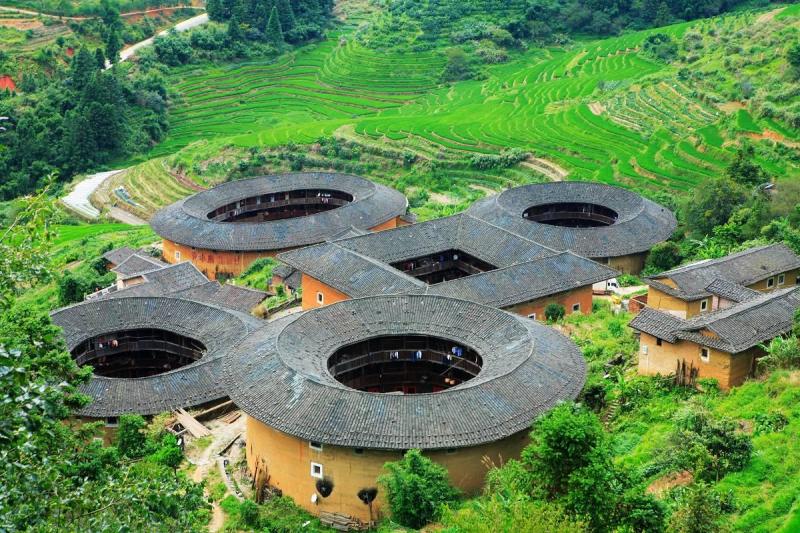 China Hakka Tulou in spring