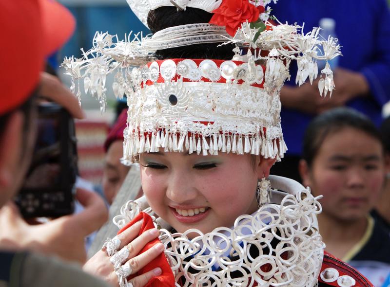 China ethnic minority festival in spring