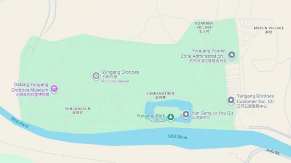 Yungang Grottoes Map