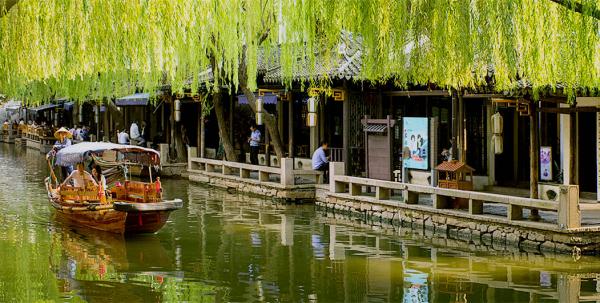 China Zhouzhuang Water Town boating trip